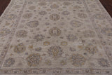 Ivory Peshawar Washed Out Handmade Wool Rug - 8' 2" X 10' 1" - Golden Nile