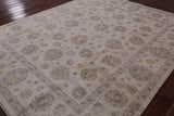 Ivory Peshawar Washed Out Handmade Wool Rug - 8' 2" X 10' 1" - Golden Nile