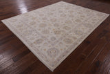 Ivory Peshawar Washed Out Handmade Wool Rug - 8' 2" X 10' 1" - Golden Nile