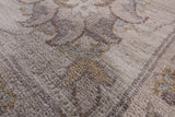 Ivory Peshawar Washed Out Handmade Wool Rug - 8' 2" X 10' 1" - Golden Nile