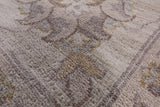 Ivory Peshawar Washed Out Handmade Wool Rug - 8' 2" X 10' 1" - Golden Nile