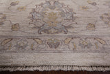 Ivory Peshawar Washed Out Handmade Wool Rug - 8' 2" X 10' 1" - Golden Nile