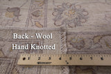 Ivory Peshawar Washed Out Handmade Wool Rug - 8' 2" X 10' 1" - Golden Nile