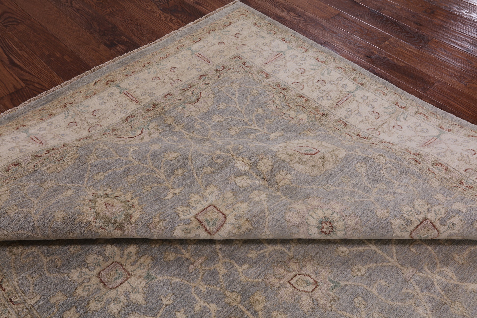 Grey Peshawar Hand Knotted Wool Rug - 8' 3" X 10' 2" - Golden Nile