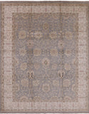 Grey Peshawar Hand Knotted Wool Rug - 8' 3" X 10' 2" - Golden Nile