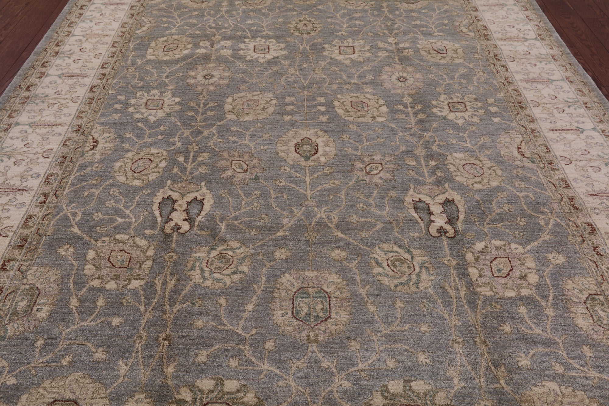 Grey Peshawar Hand Knotted Wool Rug - 8' 3" X 10' 2" - Golden Nile