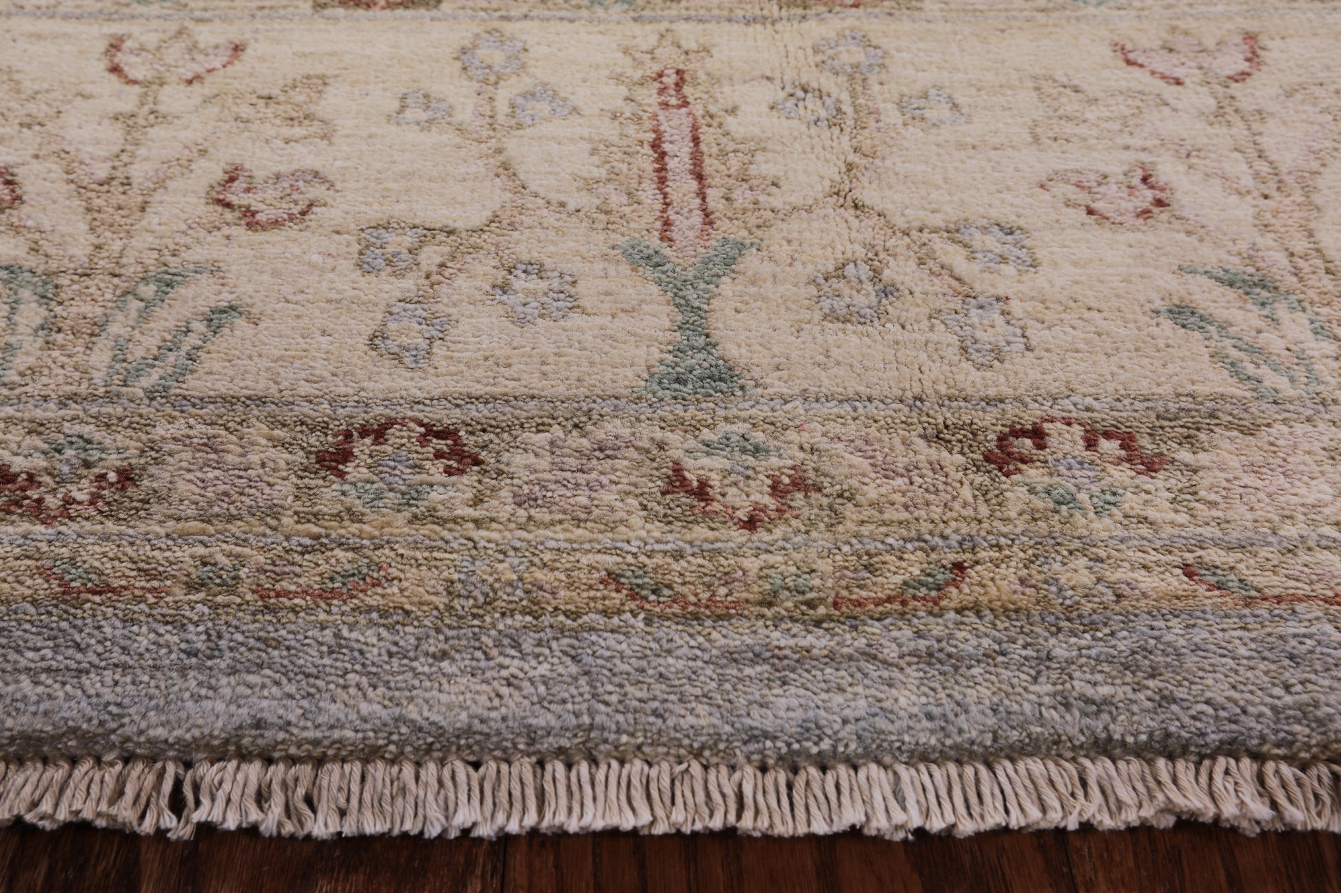 Grey Peshawar Hand Knotted Wool Rug - 8' 3" X 10' 2" - Golden Nile
