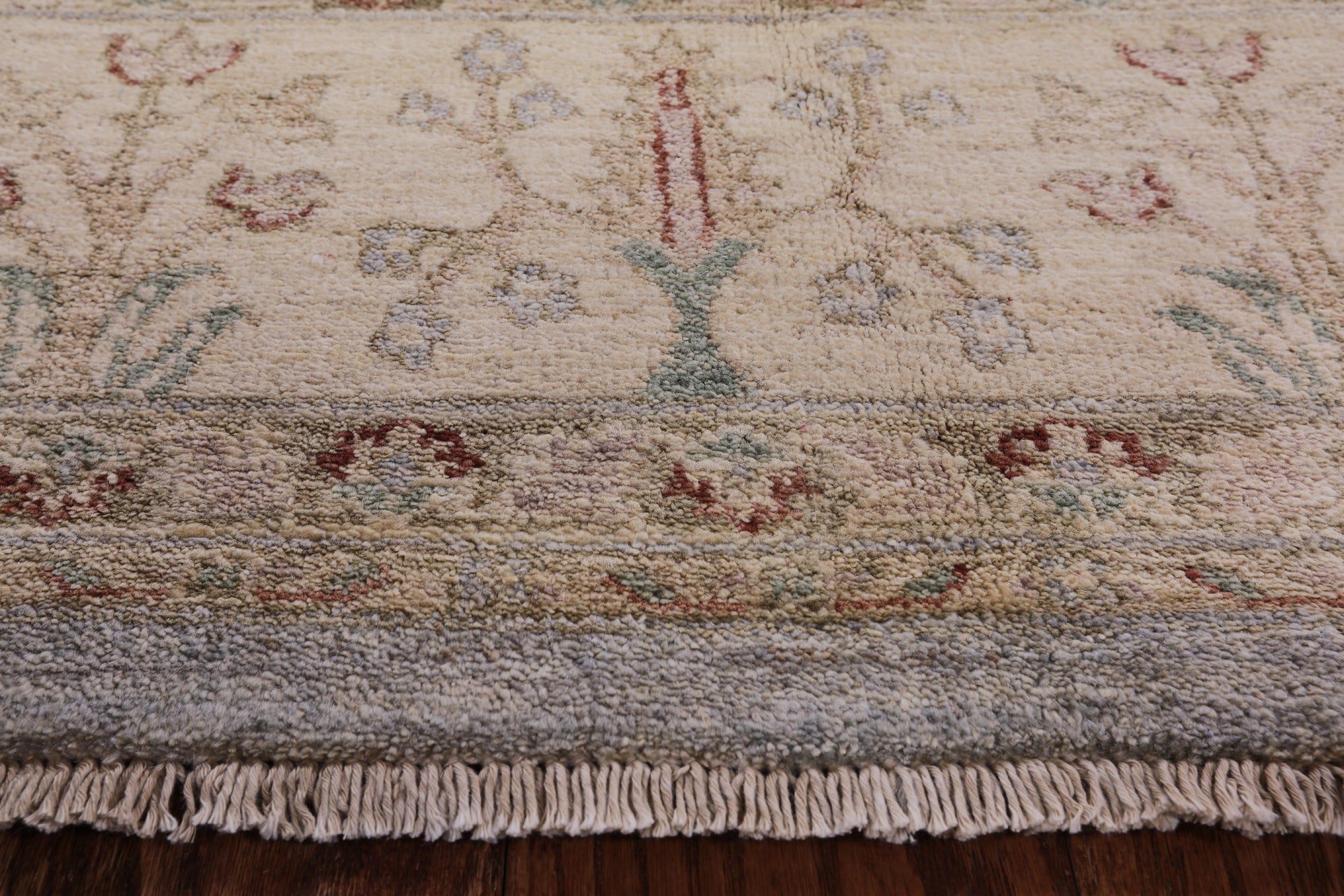 Grey Peshawar Hand Knotted Wool Rug - 8' 3" X 10' 2" - Golden Nile