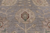 Grey Peshawar Hand Knotted Wool Rug - 8' 3" X 10' 2" - Golden Nile