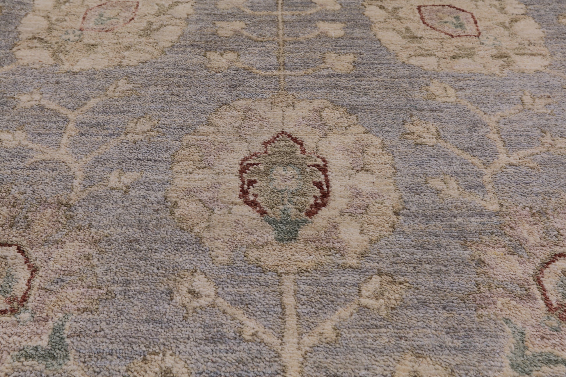 Grey Peshawar Hand Knotted Wool Rug - 8' 3" X 10' 2" - Golden Nile