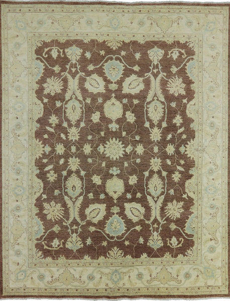 Hand Knotted Peshawar 8 X 10 Area Rug - Golden Nile
