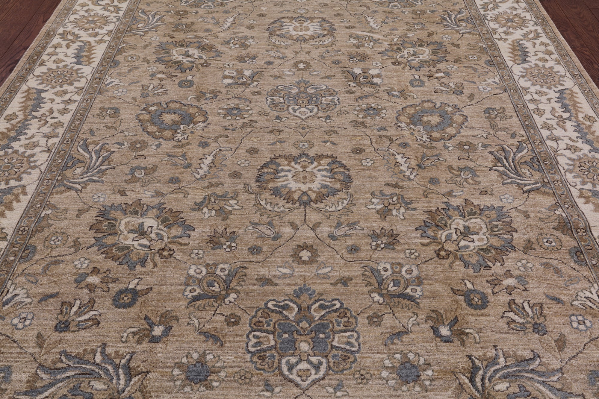Peshawar Hand Knotted Wool Rug - 8' 0" X 9' 7" - Golden Nile