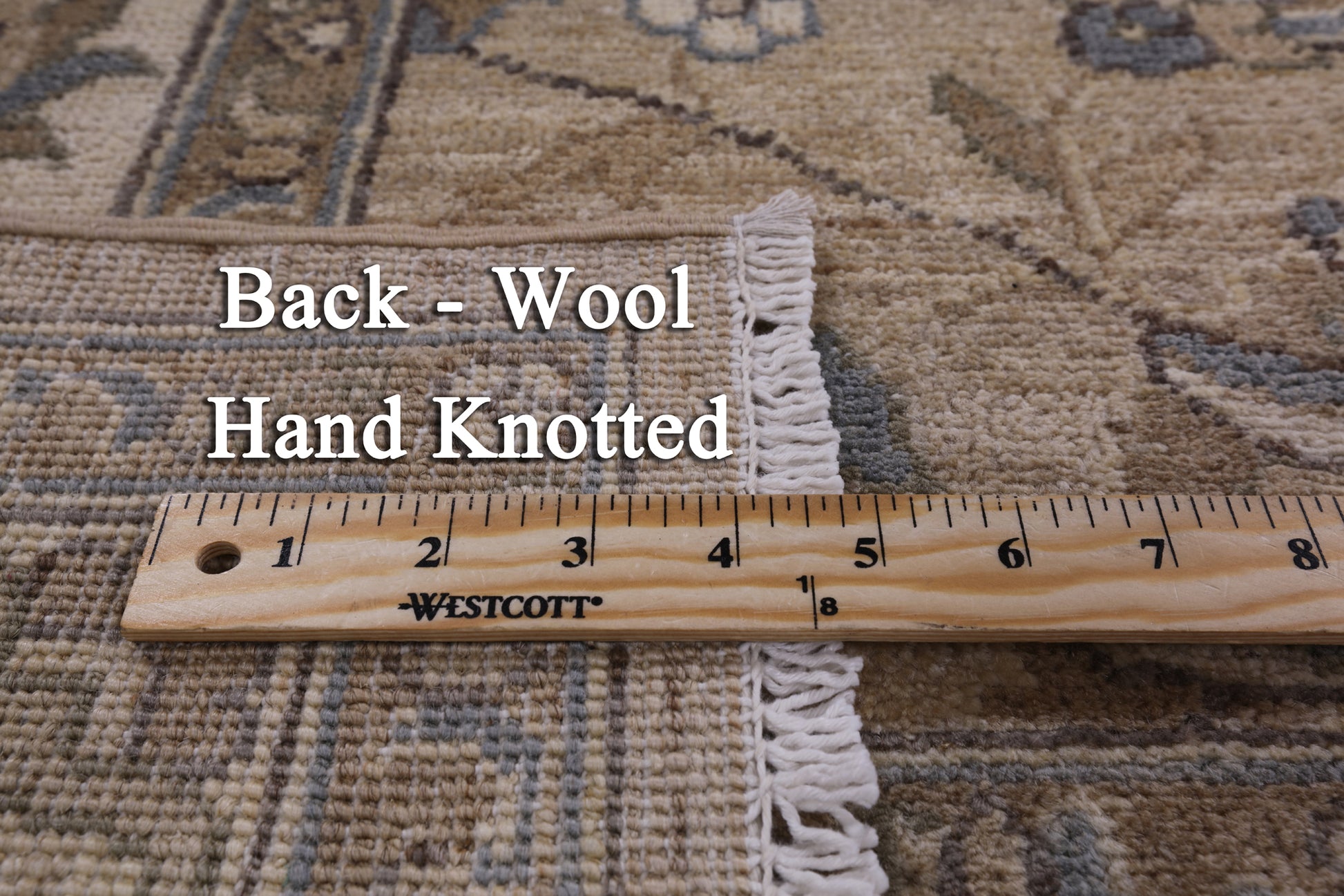 Peshawar Hand Knotted Wool Rug - 8' 0" X 9' 7" - Golden Nile