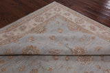 Light Blue Peshawar Handmade Wool Area Rug - 9' 0" X 12' 3" - Golden Nile