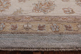 Light Blue Peshawar Handmade Wool Area Rug - 9' 0" X 12' 3" - Golden Nile