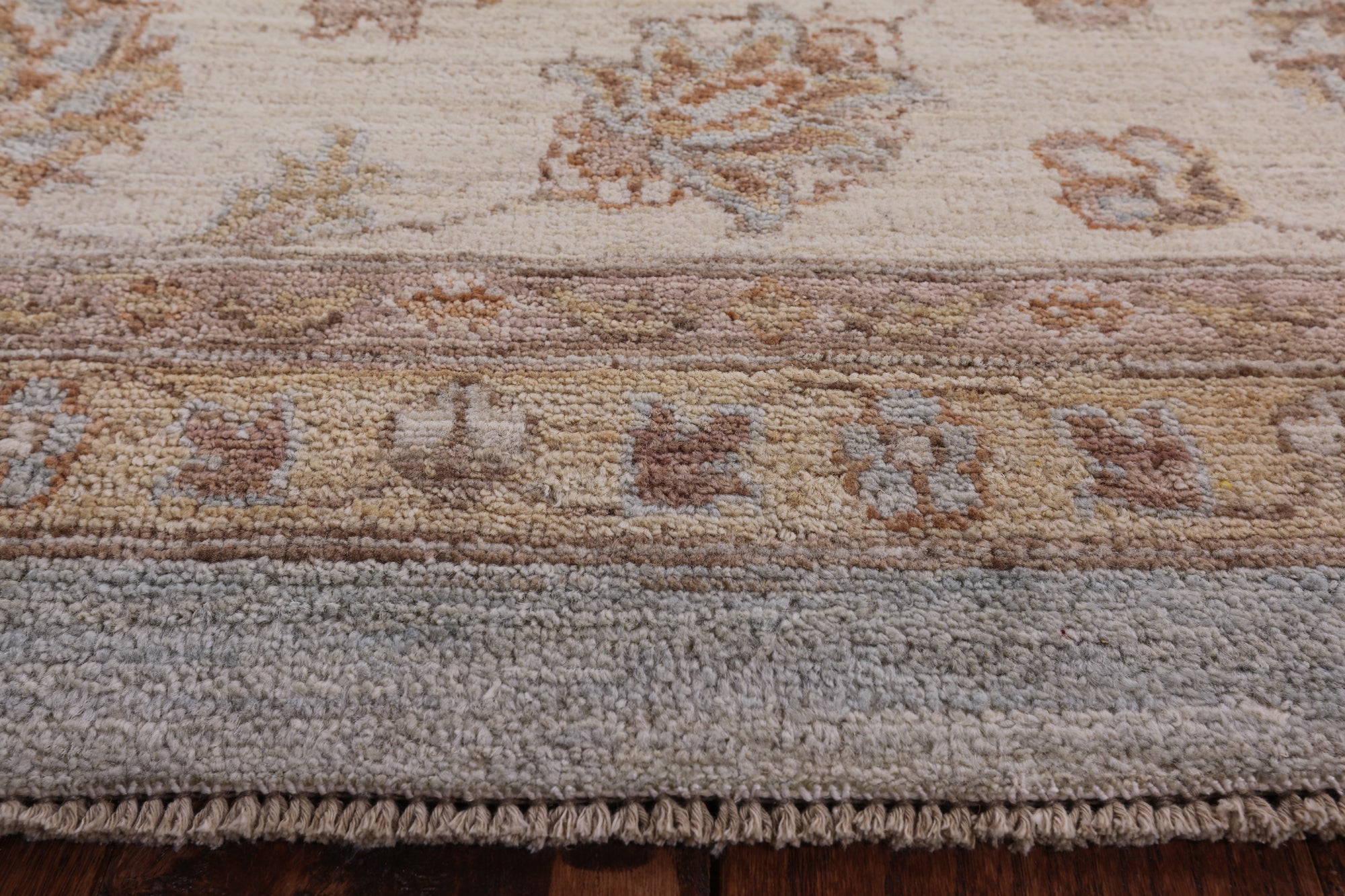 Light Blue Peshawar Handmade Wool Area Rug - 9' 0" X 12' 3" - Golden Nile