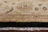 Black Peshawar Handmade Wool Rug - 8' 3" X 10' 1" - Golden Nile