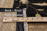 Black Peshawar Handmade Wool Rug - 8' 3" X 10' 1" - Golden Nile