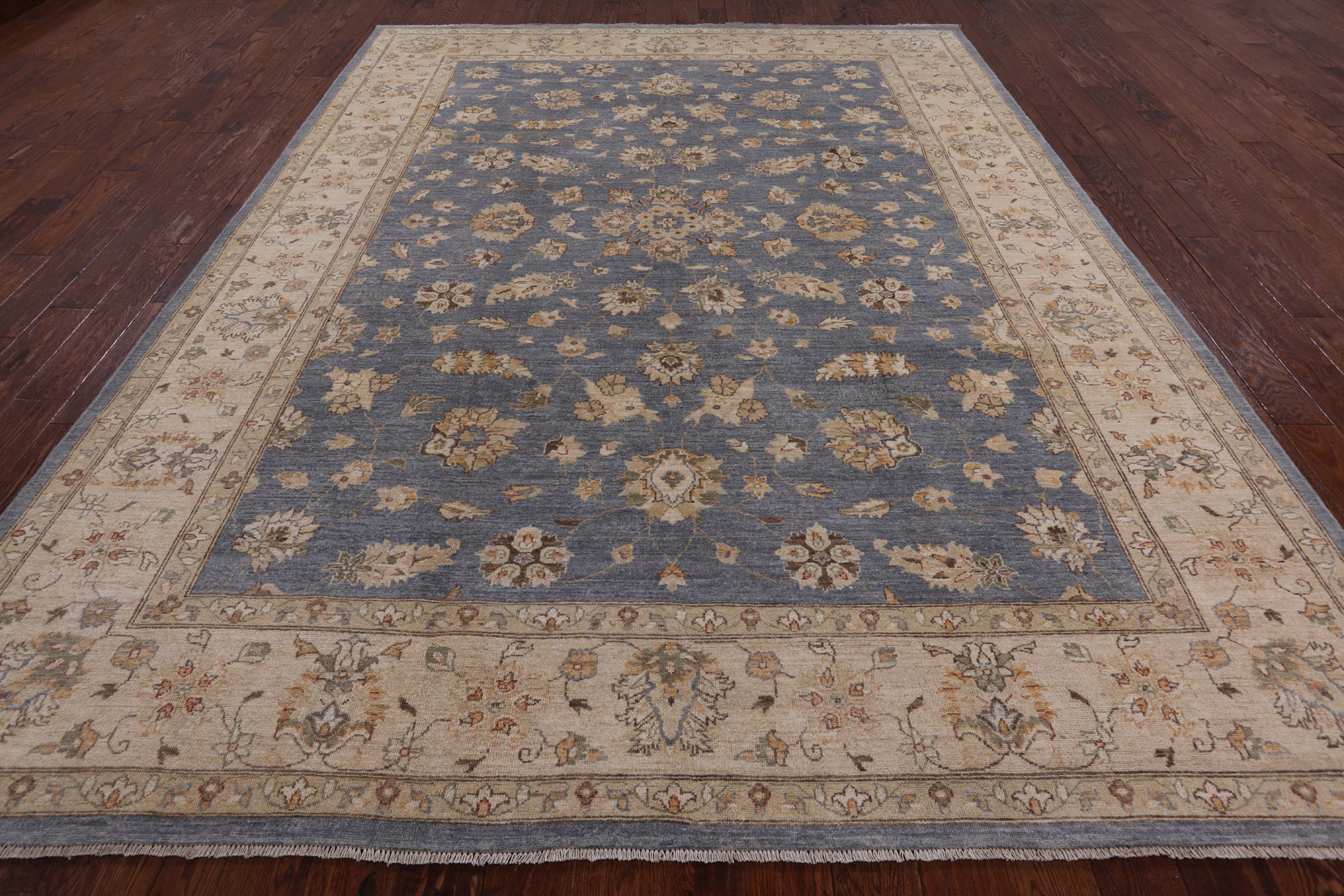 Peshawar Handmade Wool Rug - 9' 0" X 11' 9" - Golden Nile
