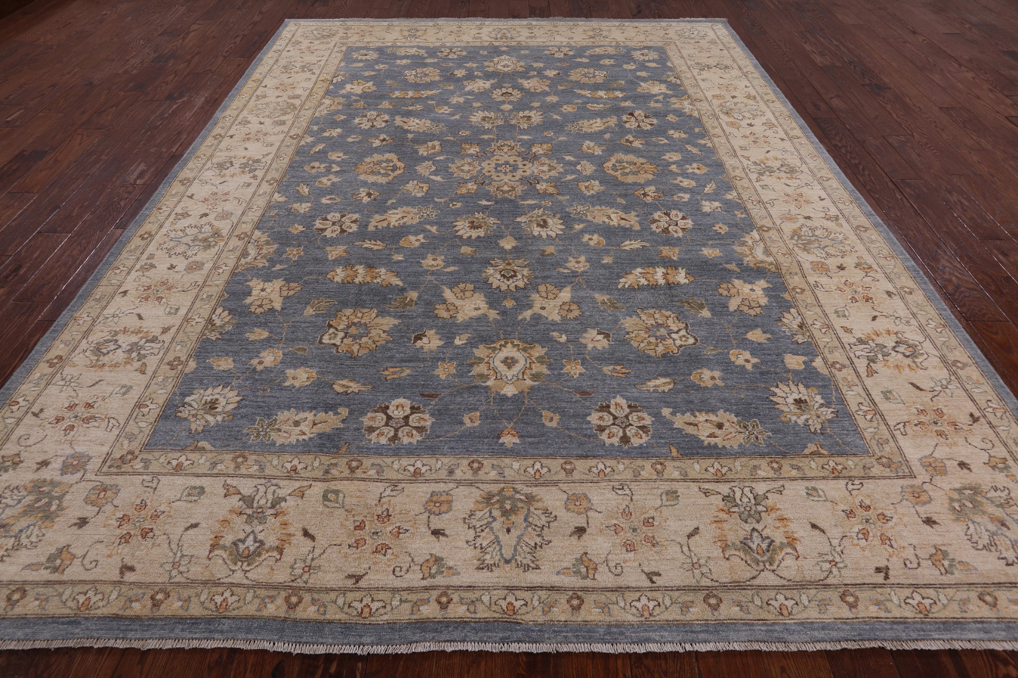 Peshawar Handmade Wool Rug - 9' 0" X 11' 9" - Golden Nile