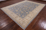 Peshawar Handmade Wool Rug - 9' 0" X 11' 9" - Golden Nile