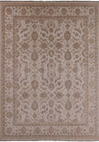 Ivory Peshawar Handmade Wool Rug - 8' 9" X 12' 2" - Golden Nile
