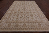 Ivory Peshawar Handmade Wool Rug - 8' 9" X 12' 2" - Golden Nile