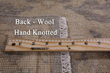Grey Peshawar Hand Knotted Wool Runner Rug - 2' 8" X 9' 10" - Golden Nile