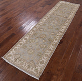 Grey Peshawar Hand Knotted Wool Runner Rug - 2' 7" X 9' 7" - Golden Nile
