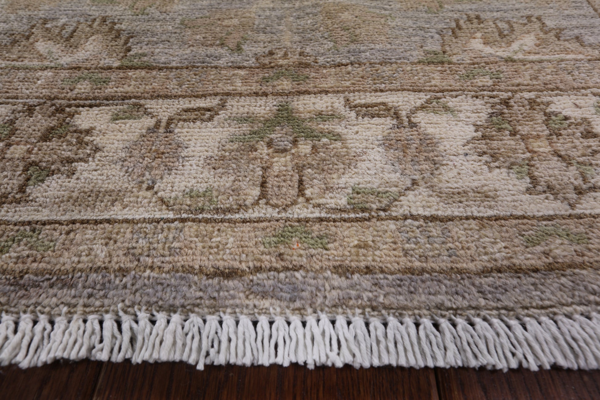 Grey Peshawar Hand Knotted Wool Runner Rug - 2' 7" X 9' 7" - Golden Nile