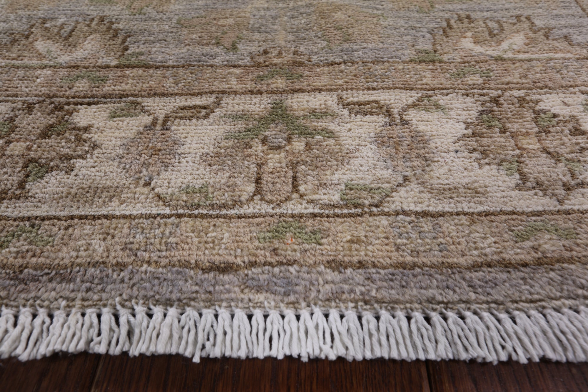 Grey Peshawar Hand Knotted Wool Runner Rug - 2' 7" X 9' 7" - Golden Nile