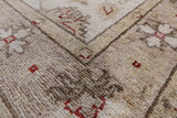 Ivory Peshawar Handmade Wool Runner Rug - 2' 6" X 9' 6" - Golden Nile
