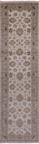 Ivory Peshawar Handmade Wool Runner Rug - 2' 7