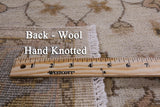 Ivory Peshawar Hand Knotted Wool Runner Rug - 2' 6" X 9' 9" - Golden Nile