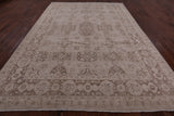 Ivory Peshawar Handmade Wool Area Rug - 8' 10" X 12' 4" - Golden Nile