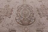 Ivory Peshawar Handmade Wool Area Rug - 8' 10" X 12' 4" - Golden Nile