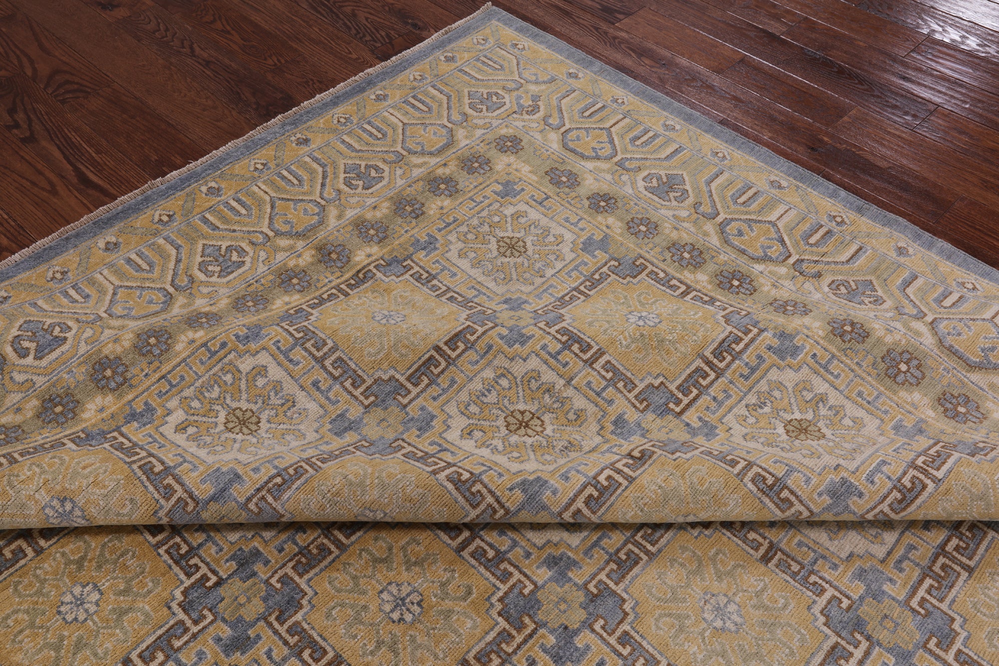 Peshawar Handmade Wool Rug - 9' 1" X 11' 9" - Golden Nile