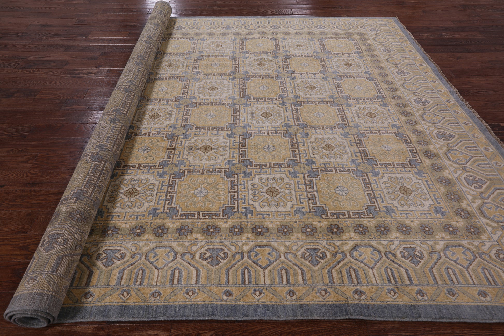 Peshawar Handmade Wool Rug - 9' 1" X 11' 9" - Golden Nile