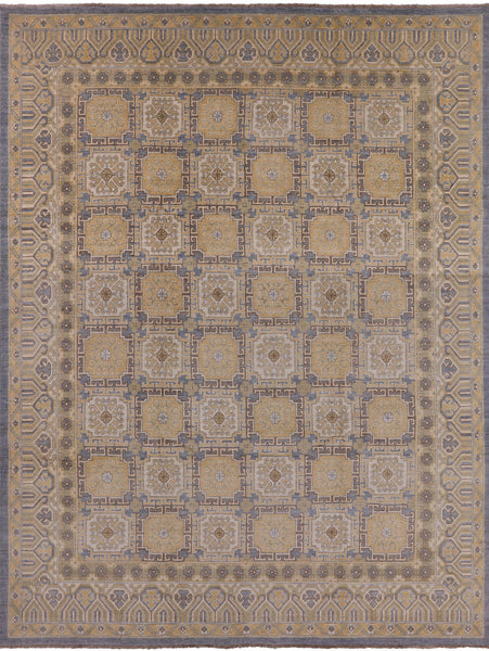 Peshawar Handmade Wool Rug - 9' 1" X 11' 9" - Golden Nile