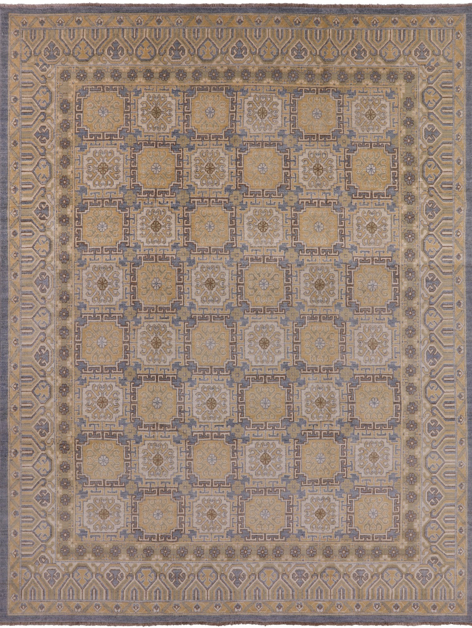 Peshawar Handmade Wool Rug - 9' 1" X 11' 9" - Golden Nile