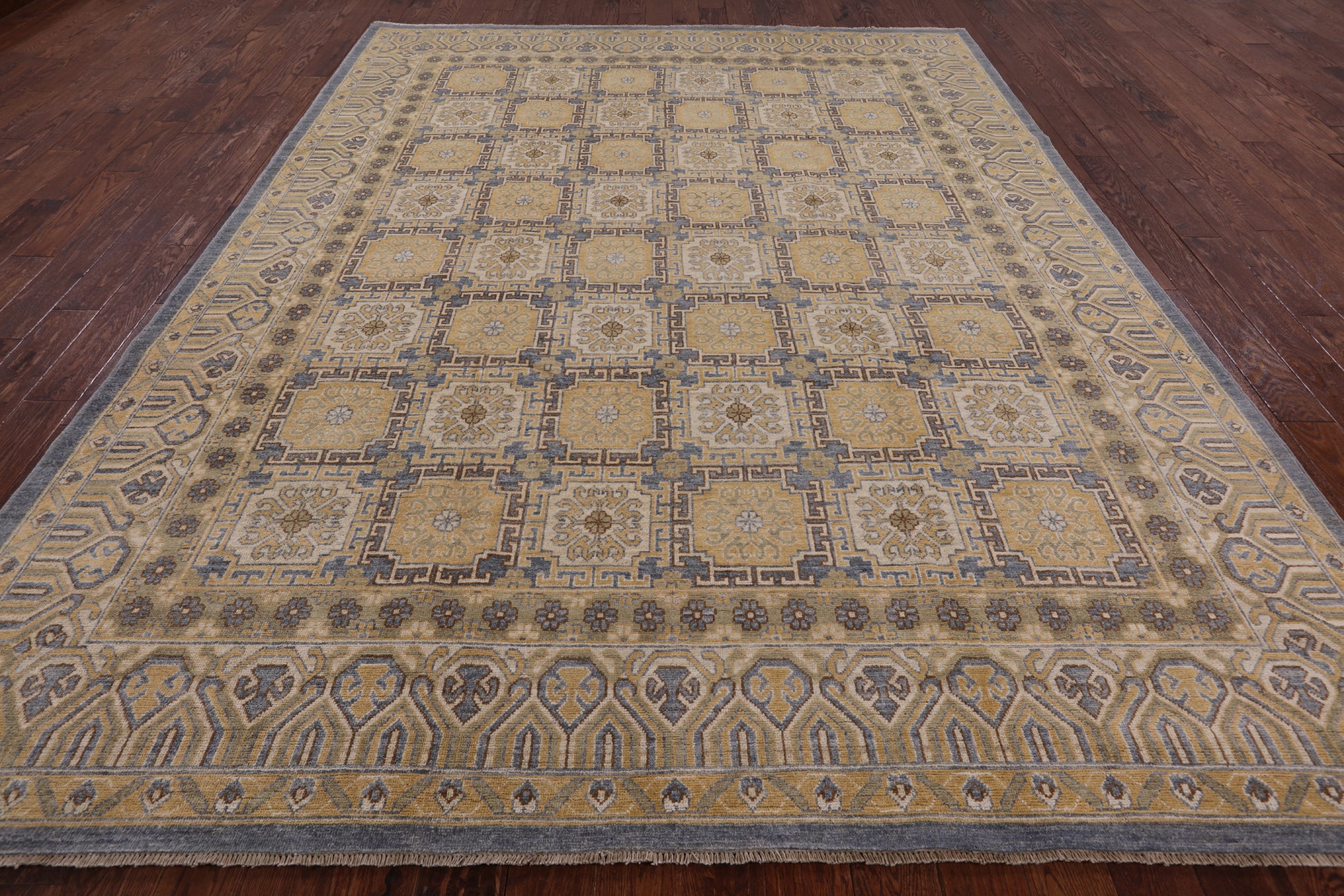 Peshawar Handmade Wool Rug - 9' 1" X 11' 9" - Golden Nile