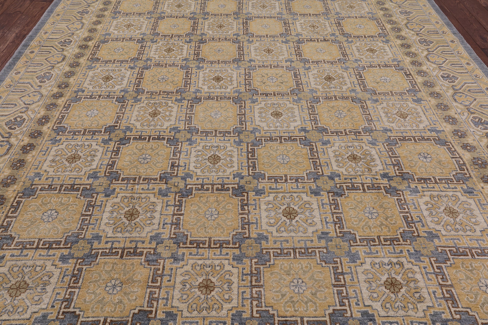 Peshawar Handmade Wool Rug - 9' 1" X 11' 9" - Golden Nile