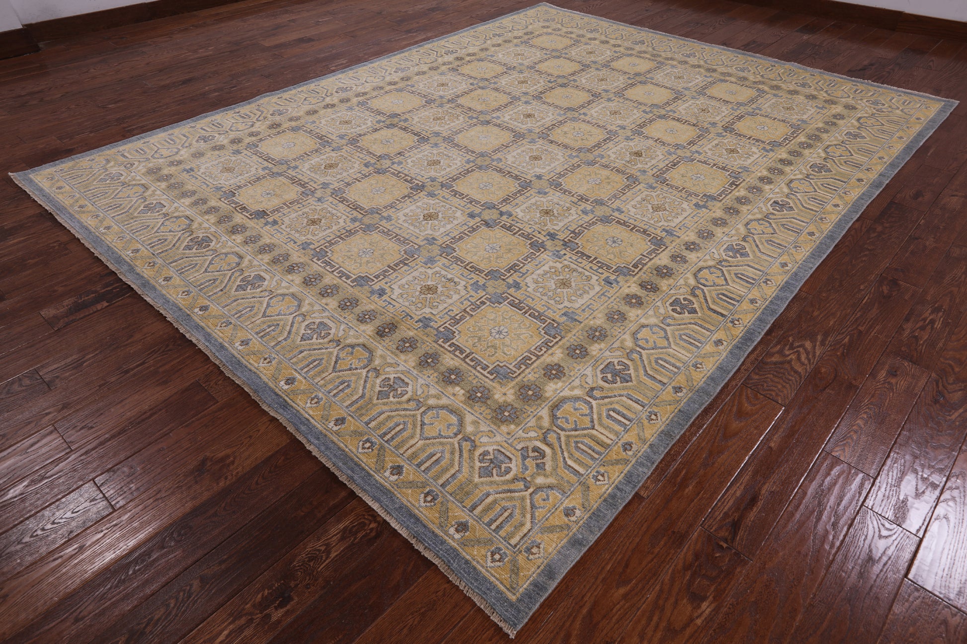 Peshawar Handmade Wool Rug - 9' 1" X 11' 9" - Golden Nile