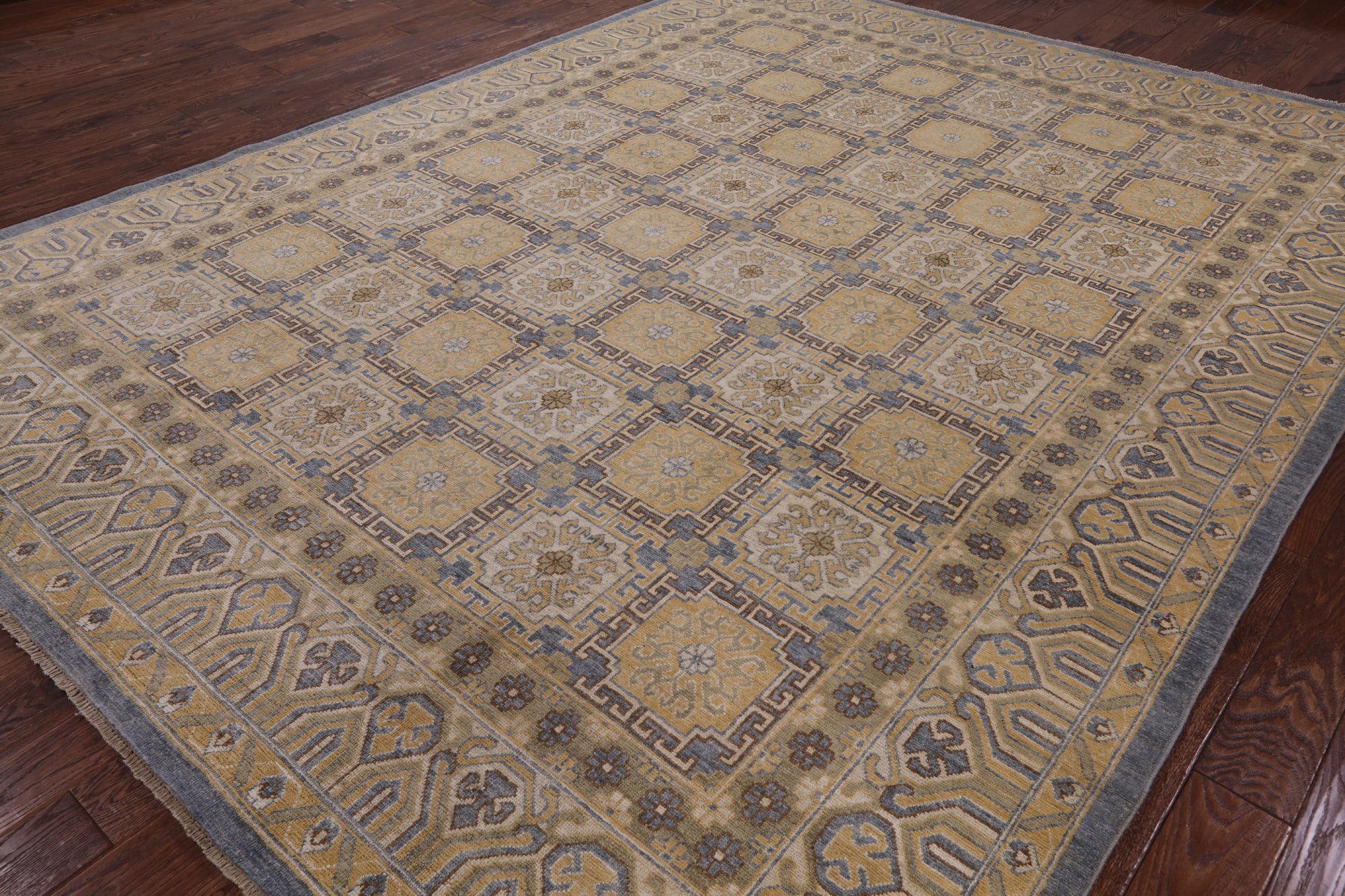 Peshawar Handmade Wool Rug - 9' 1" X 11' 9" - Golden Nile