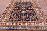 Blue Super Kazak Handmade Wool Rug - 8' 0" X 9' 10" - Golden Nile