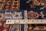 Blue Super Kazak Handmade Wool Rug - 8' 0" X 9' 10" - Golden Nile