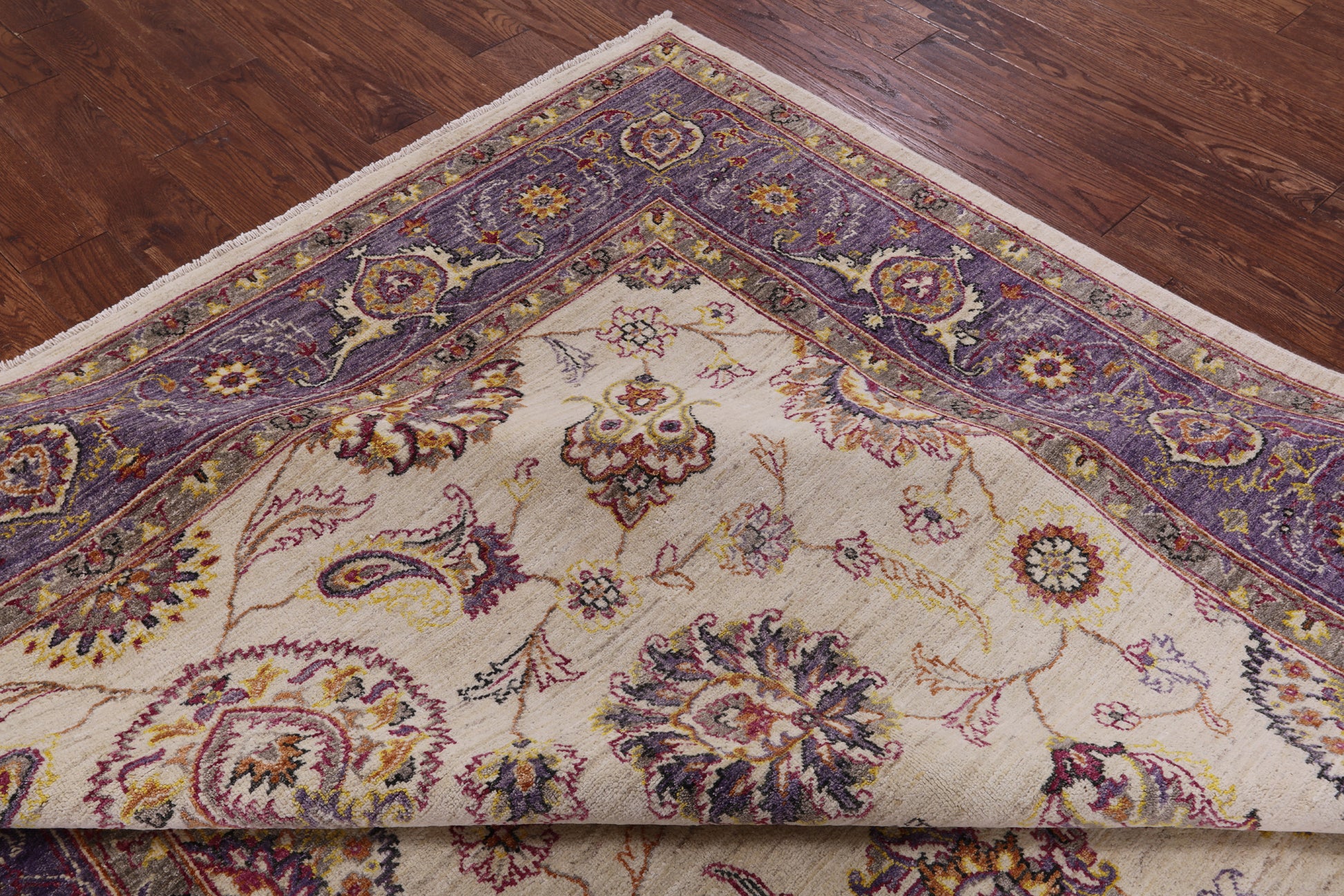 Ivory Fine Serapi Handmade Rug - 8' 2" X 10' 2" - Golden Nile