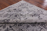 Grey Modern Hand Knotted Wool & Silk Rug - 9' 2" X 11' 10" - Golden Nile