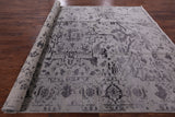 Grey Modern Hand Knotted Wool & Silk Rug - 9' 2" X 11' 10" - Golden Nile
