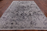Grey Modern Hand Knotted Wool & Silk Rug - 9' 2" X 11' 10" - Golden Nile